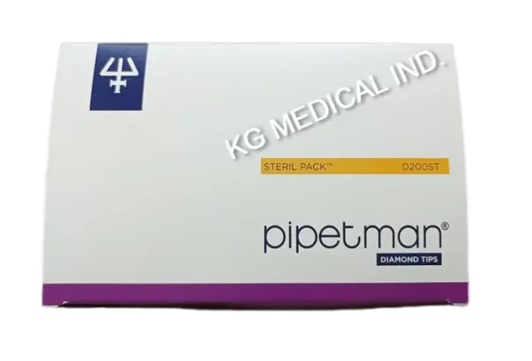 Gilson Pipetman Diamond Tips Volume 2-200 ml Sterile Pack D200ST Individually Wrapped for IVF Lab Uses Ref F161330